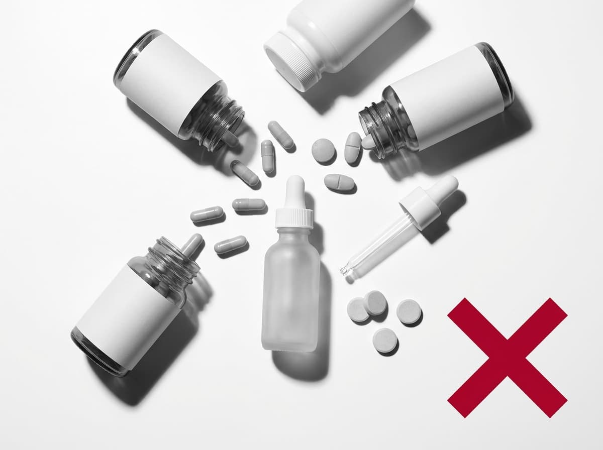 Failed hair loss treatments — pills, minoxidil, supplements